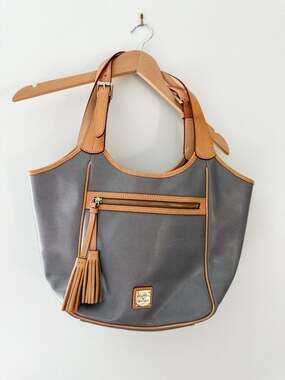 Dooney & Bourke Maddie Saffiano Leather Shoulder Bag with Tassel